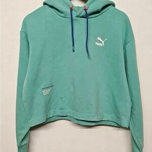 Puma Teal Hoodie with Blue Accents
